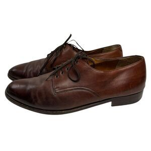 Sslvatore Ferragamo Men’s Brown Leather Derby Dress Shoes Size 13 D